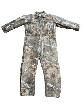 Berne Coveralls Youth L 14 16 Camouflage Heavy Duty Insulated Hunting Realtree